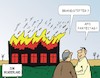 Cartoon: Wenn die Hütte brennt (small) by JotKa tagged afd alternative für deutschland spaltung politik parteitag der flügel rechtsradikale meuthen gauland wunderland feuer