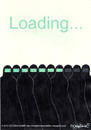 Cartoon: Loading... (small) by CIGDEM DEMIR tagged burka loading computer islam cigdem demir blacak woman 2010 women