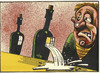 Cartoon: wine accident (small) by Dluho tagged wine