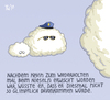 Cartoon: Auf frischer Tat ertappt! (small) by Tobias Wieland tagged wolke regen wolken niesel wetter polizei