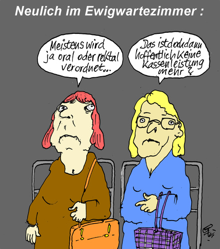 Cartoon: Oral oder rektal (medium) by Marbez tagged igel,krankenkasse,oral,rektal