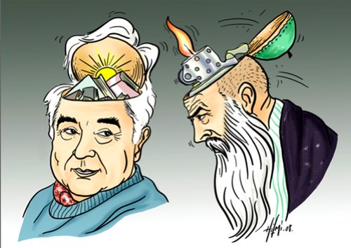Cartoon: Aziz Nesin (medium) by <b>Hilmi Simsek</b> tagged hilmi - aziz_nesin_779755