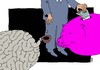 Cartoon: for pig and for brain (small) by Medi Belortaja tagged pig,brain,money,finance,distribution,mind,intelligence,intellectuals,savings
