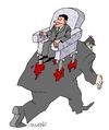Cartoon: people and politicians (small) by Medi Belortaja tagged people,politician,kill,knife,chair,power,dictator,dictatorship