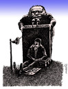 Cartoon: politician and poor man (small) by Medi Belortaja tagged politician poor man speech meeting