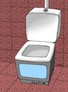 Cartoon: TV toilette (small) by Medi Belortaja tagged tv,toilet,media