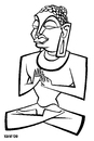 Cartoon: Buda Siddhartha Gautama (small) by Xavi dibuixant tagged buda siddhartha gautama drawing caricature