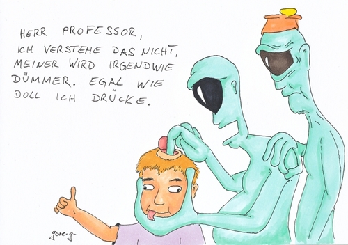 Cartoon: Humanologie Lesson one (medium) by gore-g tagged ausserirdische,menschen,aliens