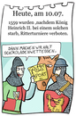 Cartoon: 10. Juli (small) by chronicartoons tagged ritter,turnier,schokolade,cartoon