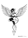 Cartoon: Engel (small) by Schwarwel tagged engel,schwarzer,devil,böse,gut,flügel,fetisch,fetish,hörner,teufel,brüste,illustration,schwarwel