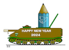 Cartoon: Happy New Year with Peace! (small) by Shahid Atiq tagged world
