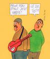 Cartoon: harfe (small) by Peter Thulke tagged musik