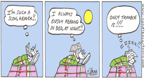 Cartoon: sleep!. (medium) by noodles cartoons tagged hamish,scotty,dog,sleep,bed,reading,literature