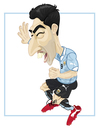 Cartoon: LUIS SUAREZ 4 GOLES (small) by ELPEYSI tagged luis suarez goles