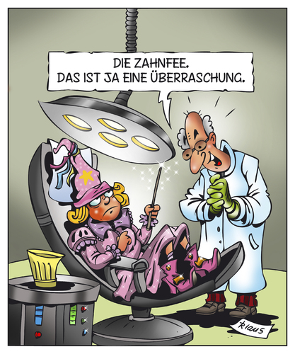 Cartoon: Zahnfee (medium) by Klaus Wilinski tagged arzt