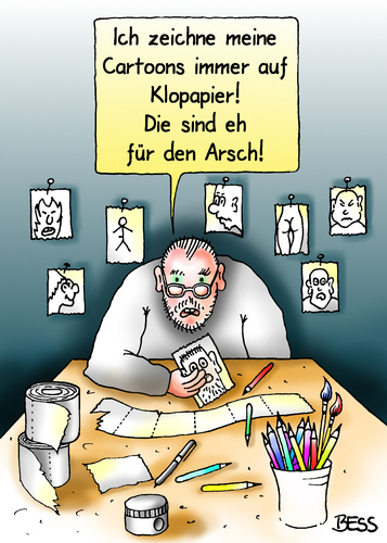 Cartoon: Für den Arsch (medium) by besscartoon tagged cartoon,zeichnen,klopapier,arsch,bess,besscartoon