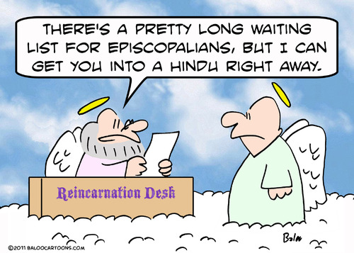 Cartoon: episcopalian hindu heaven (medium) by rmay tagged episcopalian,hindu,heaven