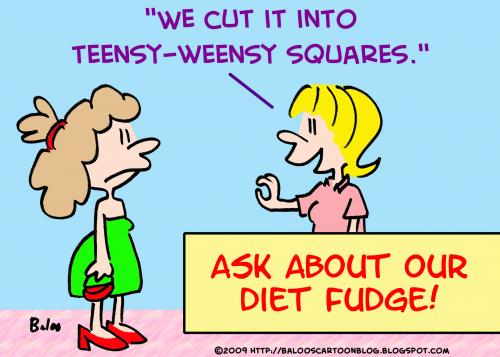 Cartoon: TEENSY DIET FUDGE (medium) by rmay tagged teensy,diet,fudge