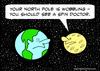 Cartoon: earth wobbling spin doctor (small) by rmay tagged earth wobbling spin doctor