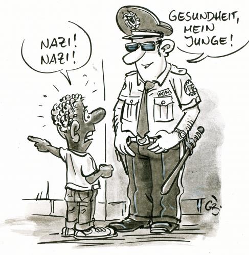 Cartoon: ... (medium) by GB tagged anschlag,polizei,glatze,rechts,rassismus,neonazi,nazi,mundlos,tschäpe,nazi,adolf hitler,antidemokratismus,antimarxismus,antisemitismus,arier,neonazi,rechte,partei,glatze,rassismus,skinhead,hooligan,braune armee,dritte reich,entnazifizierung,faschismus,führer,hakenkreuz,hitlergruß,holocaust,judenverfolgung,militarismus,nationalismus,nationalsozialismus,nazismus,npd,ns,nsdap,polemik,propaganda,radikalismus,rassenkampf,rechtsextrem,swastika,adolf,hitler,braune,armee,dritte,reich,fremdenhass,gewalt,multikulti,ausländer,ausländerübergriff,verfolgung,ausländerfeindlichkeit,demokratie,ignoranz,toleranz,weggucken,zivilcourage