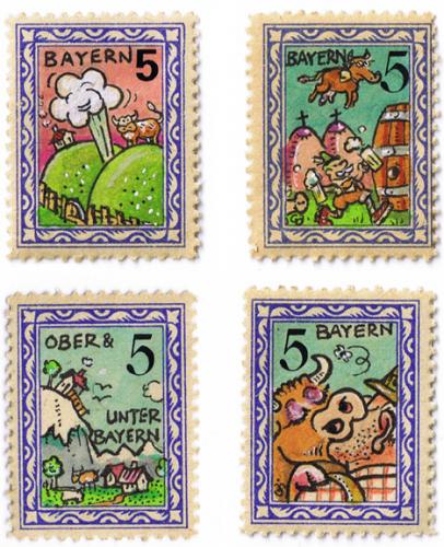 Cartoon: Bayernfünfer (medium) by GB tagged bayern,bavaria,bier,csu,prost,post,stamp,stampede,tiere,depp,josakra,bayern,bier,prost,tiere,briefmarke,illustration,sammlung,trinken,landschaft,kultur,kuh,alpen,post,postwertzeichen,briefmarkensammler,bajuwaren,allgäu,brezel,csu,dickköpfig,donau,franken,karl valentin,isar,hofbräuhaus,gamsbart,krachledern,lederhose,münchen,oberfranken,oberbayern,oktoberfest,schweinebraten,stur,trachten,unterfranken,weißwurst,zugspitze,niederbayern,folklore,franzjosef strauß,edelweiß,karl,valentin,franzjosef,straußedmund stoiber,knödel,maß,schuhplattler,rosenheim,mittelfranken,brezen,strauß,straußedmund,stoiber