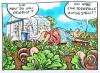 Cartoon: german schrebergardens part 1 (small) by GB tagged gärtner,tiere,garten,salat,gemüse,obst,nahrung,natur,kleingärtner,parzelle,beet,ernte,pflanzenschutz,schneckenplage,schrebergarten