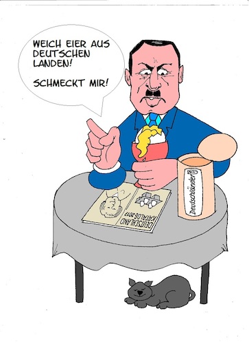 Cartoon: Weich Eier (medium) by Retlaw tagged kein,arsch,in,der,hose,lavieren,nur,nicht,anecken