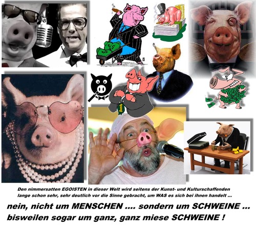 Cartoon: ist die WAHRHEIT (medium) by eCollage tagged egoismus,gier,kapitalismus,faschismus