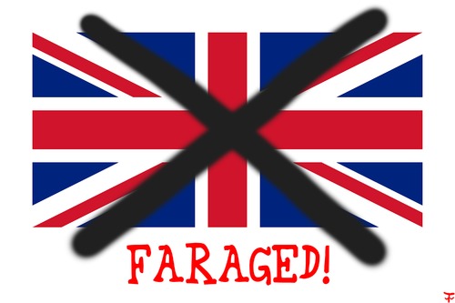 Cartoon: Faraged! (medium) by thalasso tagged gb,farage,brexit,exit,eu,englang,wales,scotland,northern,ireland,europa,europe,united,kingdom,großbritannien