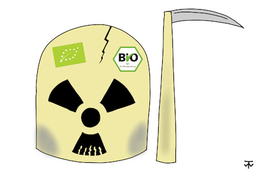 Cartoon: Nachhaltiger Atomstrom (medium) by thalasso tagged nachhaltig,atomstrom,kernenergie,eu,kommission