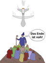 Cartoon: Das Ende ist nah! (small) by thalasso tagged weltuntergang,ende,guru,prophezeihung,vorhersage,drohne