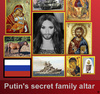Cartoon: Putins secret family altar (small) by thalasso tagged russia,putin,conchita,wurst,esc,believe,peace,freedom,gay