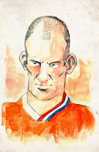 Cartoon: Aryen Robben (medium) by Thomas Berthelon tagged berthelon,thomas,worldcup,world,cup,2010,mondial,football,robben