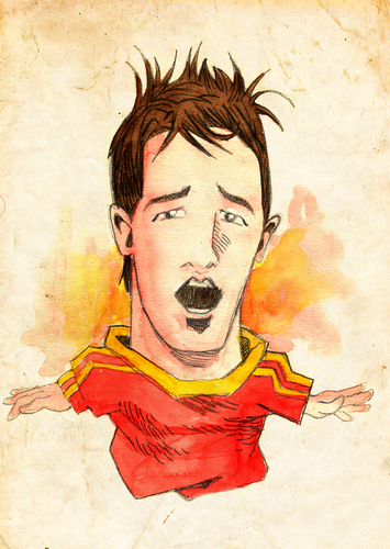 Cartoon: David Villa (medium) by Thomas Berthelon tagged berthelon,thomas,worldcup,world,cup,2010,mondial,football,villa