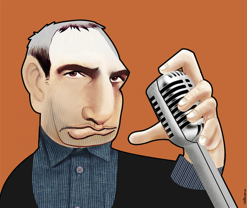 Cartoon: Donald Fagen (medium) by Valbuena tagged donald,fagen,music,art,illustration,caricature,karikatur