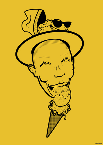 Cartoon: HAPPY T-Shirt Illustration (medium) by Valbuena tagged happytshirtcontest,art,vector,illustration,design