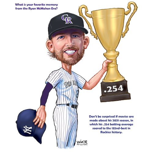 Cartoon: McMahon Baseball Trade Yankees (medium) by karlwimer tagged colorado,rockies,baseball,mlb,sports,cartoon