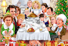 Cartoon: Christmas ClassicRockwell Mashup (small) by karlwimer tagged christmas,cartoon,movie,characters,norman,rockwell,will,ferrell,elf,scrooged,home,alone,wonderful,life,story,santa,clause,vacation,bruce,willis,die,hard,humor,festive,holiday,cheer