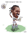 Cartoon: No AB in Team - Antonio Brown (small) by karlwimer tagged oakland,raiders,nfl,american,football,antonio,brown,jon,gruden,sports