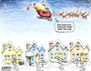 Cartoon: Santa Short Trip (small) by karlwimer tagged santa,christmas,xmas,sleigh,foreclosure,housing,toys,reindeer,economy,business