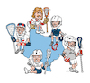 Cartoon: Team Texas Cartoon Art (small) by karlwimer tagged sports,cartoon,texas,lacrosse,karl,wimer