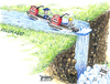 Cartoon: Waterfall 2010 (small) by karlwimer tagged economy,business,construction,education,waterfall,boats,stimulus