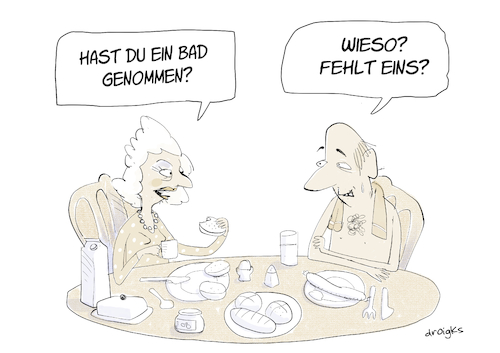 Cartoon: ein Bad fehlt (medium) by droigks tagged badewanne,entspannung,wasser,heiß,wohlfühlen,seife,schaumbad,reinigung,wellness,relaxen,badezusatz,duft,kerzenschein,badeente,handtuch,bademantel,duschgel,vollbad,warm,schwamm,waschlappen,badeöl,auszeit,erholung,wohlbefinden,badewanne,entspannung,wasser,heiß,wohlfühlen,seife,schaumbad,reinigung,wellness,relaxen,badezusatz,duft,kerzenschein,badeente,handtuch,bademantel,duschgel,vollbad,warm,schwamm,waschlappen,badeöl,auszeit,erholung,wohlbefinden