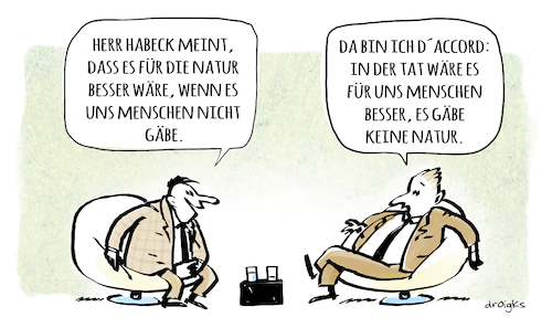 Cartoon: Habecks Weltsicht (medium) by droigks tagged habeck,philosophie,natur,klimaschutz,droigks,hybris,mensch,menschheit,prämisse,knklusion,umkehrschluss,habeck,philosophie,natur,klimaschutz,droigks,hybris,mensch,menschheit,prämisse,knklusion,umkehrschluss