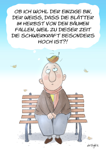 Cartoon: herbstliche Schwerkraft (medium) by droigks tagged droigks,gravitation,herrschaftswissen,alleinstellungsmerkmal,herbstzeit,laub,blaetter,blatt,laubblatt,blattorgane,droigks,gravitation,herrschaftswissen,alleinstellungsmerkmal,herbstzeit,laub,blaetter,blatt,laubblatt,blattorgane