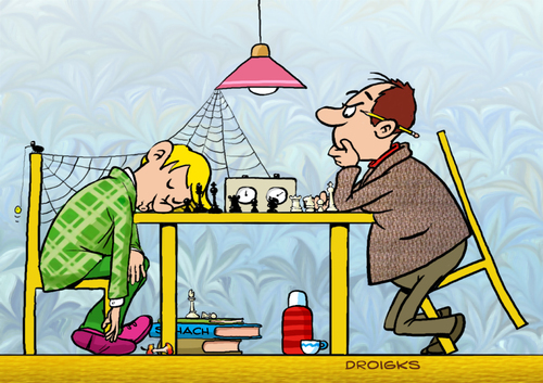 Cartoon: Schach matt (medium) by droigks tagged droigks,droigk,competitors,konkurrenten,matt,schlafen,schachduell,schachmeister,schach,brettspiel,spiel,schach,geduld,schachmeister,schachduell,duell,wettbewerb,wettkampf,konkurrenten,schlafen,müde,langeweile,schach matt,matt