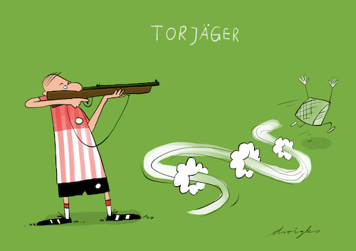 Cartoon: Torjäger (medium) by droigks tagged fussball,tor,spieler,fussballspieler,torjagd,droigks,torjäger,flucht,schuss,schiessen,sport,fussballstar,fussball,tor,spieler,fussballspieler,torjagd,droigks,torjäger,flucht,schuss,schiessen,sport,fussballstar