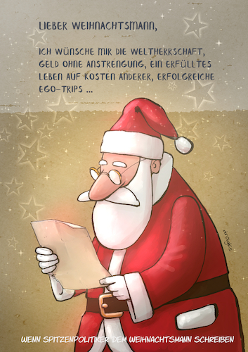 Cartoon: Weihnachtswunsch (medium) by droigks tagged weihnachten,advent,heiligabend,bescherung,christkind,geschenke,weihnachtsmann,kerze,lichter,winter,familie,liebe,festtagsstimmung,rovaniemi,finnisch,lapplandweihnachtsbrief,vorfreude,weihnachtsfeier,wunschzettel,brief,post,himmelpfort,wunschliste,nordpol,wunschbrief,weihnachtspostfiliale,weihnachtsmannbrief,droigks,weihnachtsmannpost,weihnachten,advent,heiligabend,bescherung,christkind,geschenke,weihnachtsmann,kerze,lichter,winter,familie,liebe,festtagsstimmung,rovaniemi,finnisch,lapplandweihnachtsbrief,vorfreude,weihnachtsfeier,wunschzettel,brief,post,himmelpfort,wunschliste,nordpol,wunschbrief,weihnachtspostfiliale,weihnachtsmannbrief,droigks,weihnachtsmannpost