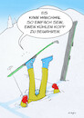 Cartoon: kühler Kopf (small) by droigks tagged cartoon,comic,droigks,abkuehlung,kalt,skiunfall,positiv,denken,motivation,skifahren,skiurlaub,skisaison