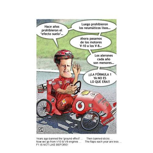 Cartoon: Michael Schumacher (medium) by nestormacia tagged humor,sport,car,f1,ferrari,schumacher,caricature